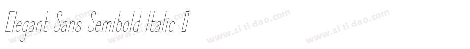Elegant Sans Semibold Italic字体转换